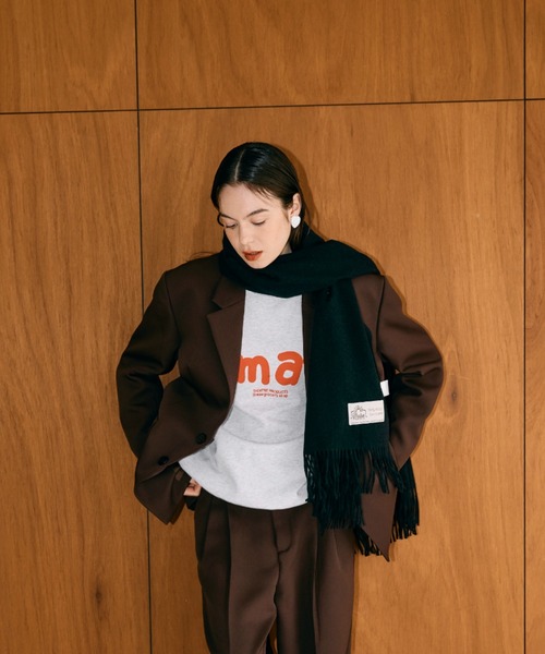 THEATRE PRODUCTS（シアタープロダクツ）の「THEATREPRODUCTSシンボルマークタグストール（ストール/ショール・レディース・ホワイト/グリーン/グレー/ブラック・FREE）」の7枚目の写真