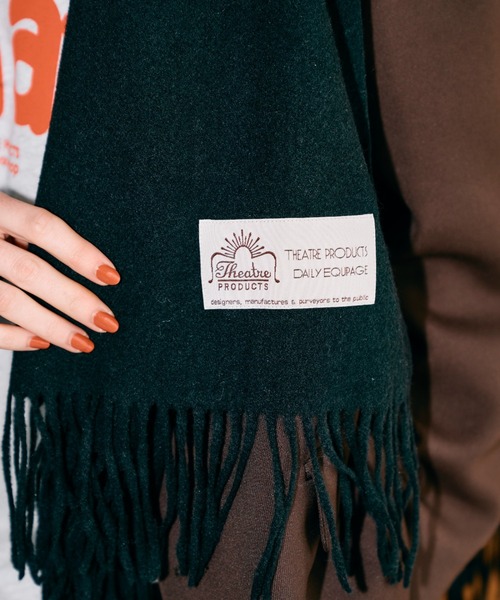 THEATRE PRODUCTS（シアタープロダクツ）の「THEATREPRODUCTSシンボルマークタグストール（ストール/ショール・レディース・ホワイト/グリーン/グレー/ブラック・FREE）」の9枚目の写真