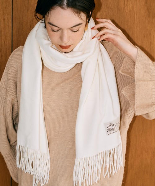 THEATRE PRODUCTS（シアタープロダクツ）の「THEATREPRODUCTSシンボルマークタグストール（ストール/ショール・レディース・ホワイト/グリーン/グレー/ブラック・FREE）」の10枚目の写真