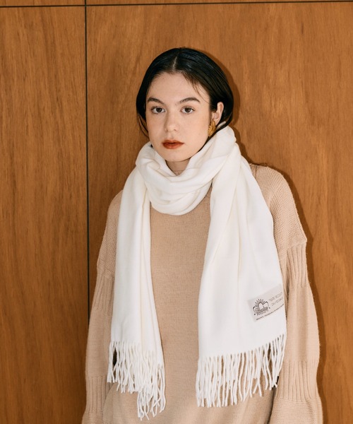 THEATRE PRODUCTS（シアタープロダクツ）の「THEATREPRODUCTSシンボルマークタグストール（ストール/ショール・レディース・ホワイト/グリーン/グレー/ブラック・FREE）」の12枚目の写真