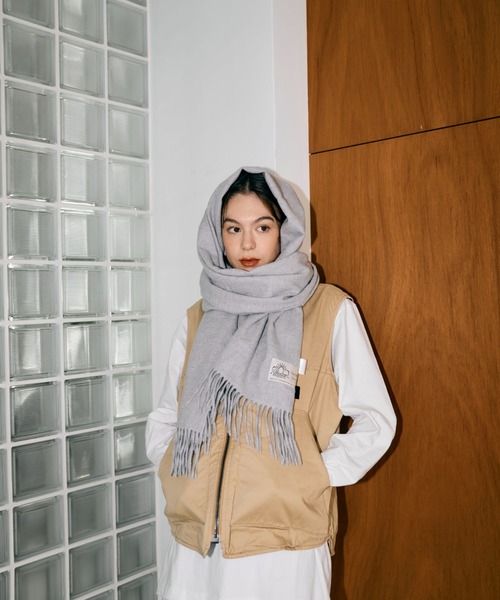 THEATRE PRODUCTS（シアタープロダクツ）の「THEATREPRODUCTSシンボルマークタグストール（ストール/ショール・レディース・ホワイト/グリーン/グレー/ブラック・FREE）」の14枚目の写真