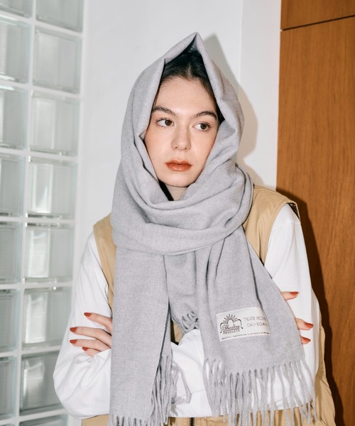 THEATRE PRODUCTS（シアタープロダクツ）の「THEATREPRODUCTSシンボルマークタグストール（ストール/ショール・レディース・ホワイト/グリーン/グレー/ブラック・FREE）」の15枚目の写真