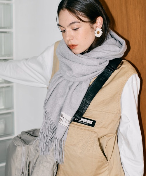 THEATRE PRODUCTS（シアタープロダクツ）の「THEATREPRODUCTSシンボルマークタグストール（ストール/ショール・レディース・ホワイト/グリーン/グレー/ブラック・FREE）」の17枚目の写真