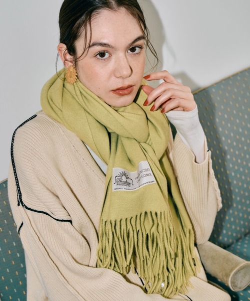 THEATRE PRODUCTS（シアタープロダクツ）の「THEATREPRODUCTSシンボルマークタグストール（ストール/ショール・レディース・ホワイト/グリーン/グレー/ブラック・FREE）」の18枚目の写真