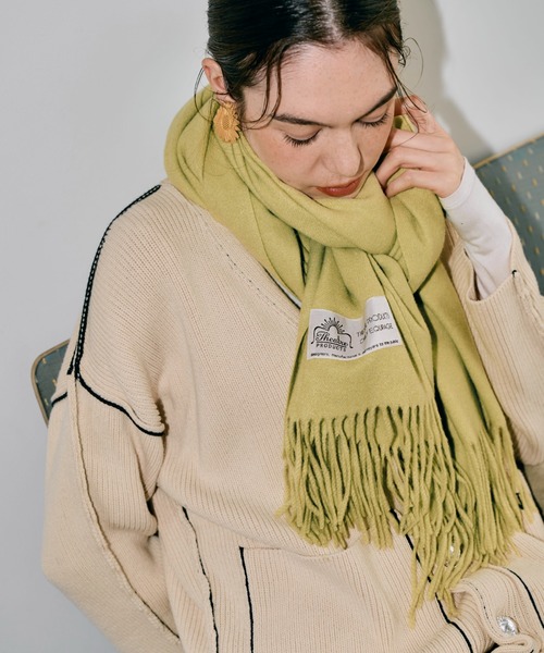 THEATRE PRODUCTS（シアタープロダクツ）の「THEATREPRODUCTSシンボルマークタグストール（ストール/ショール・レディース・ホワイト/グリーン/グレー/ブラック・FREE）」の19枚目の写真