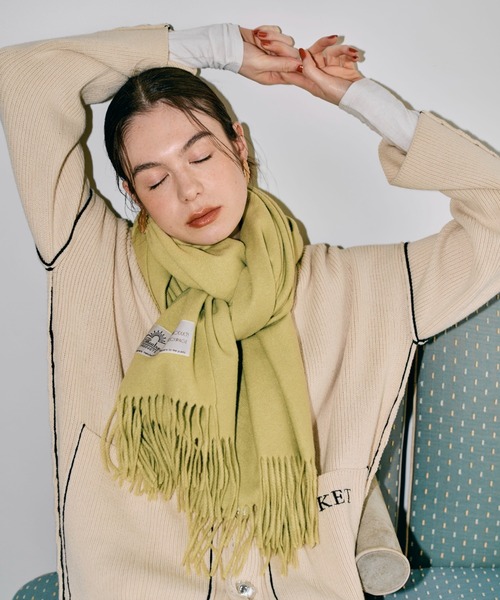 THEATRE PRODUCTS（シアタープロダクツ）の「THEATREPRODUCTSシンボルマークタグストール（ストール/ショール・レディース・ホワイト/グリーン/グレー/ブラック・FREE）」の22枚目の写真