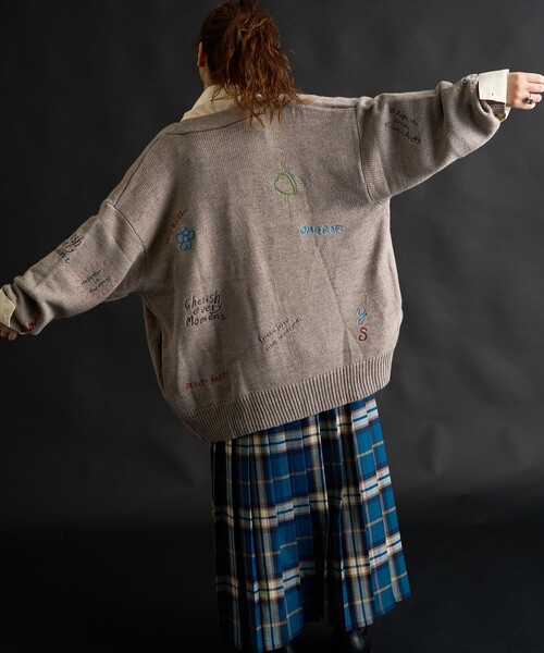 【セール】ミックス刺繍 ニットカーディガン（ニット/セーター）｜FREAK'S STORE（フリークスストア）