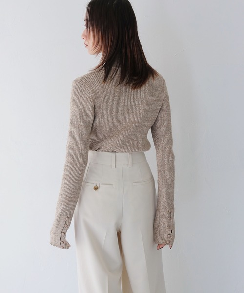 CLEIO（クレイオ）の「【CLEIO】メランジハイネックリブニット/MELANGE HIGH NECK RIB KNIT/986-12624（ニット/セーター・レディース・グレー/ブラック/オリーブ/ベージュ/サーモンピンク・FREE）」の11枚目の写真
