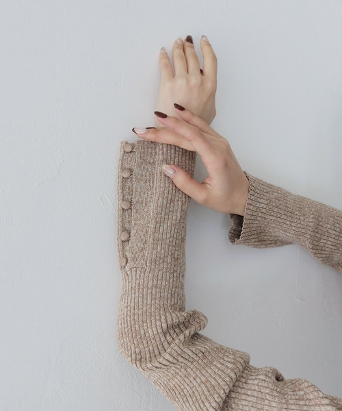 CLEIO（クレイオ）の「【CLEIO】メランジハイネックリブニット/MELANGE HIGH NECK RIB KNIT/986-12624（ニット/セーター・レディース・グレー/ブラック/オリーブ/ベージュ/サーモンピンク・FREE）」の18枚目の写真