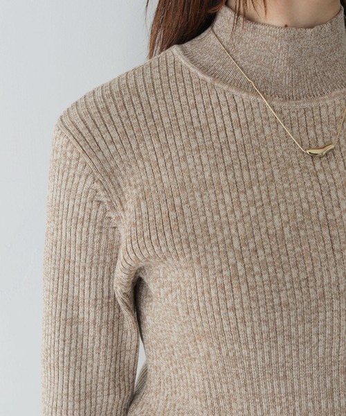 CLEIO（クレイオ）の「【CLEIO】メランジハイネックリブニット/MELANGE HIGH NECK RIB KNIT/986-12624（ニット/セーター・レディース・グレー/ブラック/オリーブ/ベージュ/サーモンピンク・FREE）」の19枚目の写真