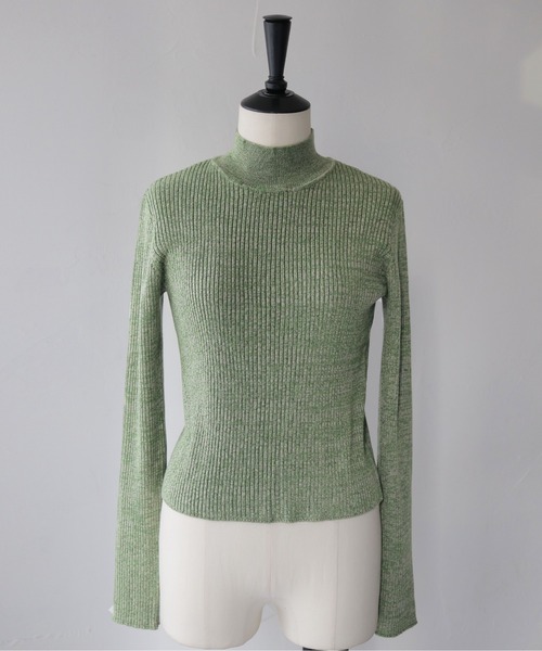 CLEIO（クレイオ）の「【CLEIO】メランジハイネックリブニット/MELANGE HIGH NECK RIB KNIT/986-12624（ニット/セーター・レディース・グレー/ブラック/オリーブ/ベージュ/サーモンピンク・FREE）」の20枚目の写真