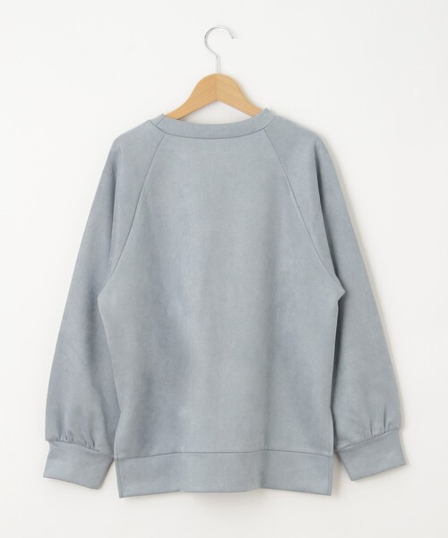 &Bridge(アンドブリッジ)の「innowave(イノウェーブ) 起毛タッチ胸刺繍プルオーバー【SALE/カジュアル/デイリー/トレンド/きれいめカジュアル】(Tシャツ/カットソー・レディース・チャコールグレー/サックスブルー/ダークウッド/ダークグレー・02)」の7枚目の写真