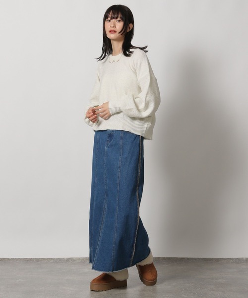 LAKOLE（ラコレ）の「スパンコールニットプルオーバー / 146745（ニット/セーター・レディース・アイボリー/ブラック/ブルー・FREE）」の10枚目の写真