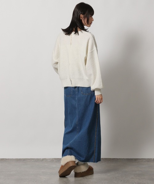 LAKOLE（ラコレ）の「スパンコールニットプルオーバー / 146745（ニット/セーター・レディース・アイボリー/ブラック/ブルー・FREE）」の12枚目の写真