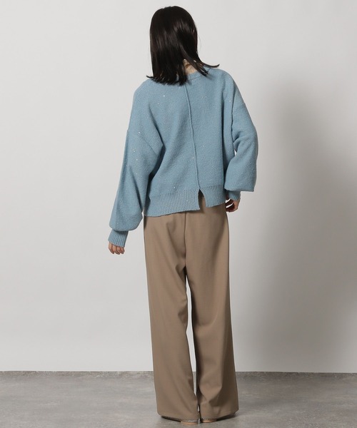 LAKOLE（ラコレ）の「スパンコールニットプルオーバー / 146745（ニット/セーター・レディース・アイボリー/ブラック/ブルー・FREE）」の17枚目の写真