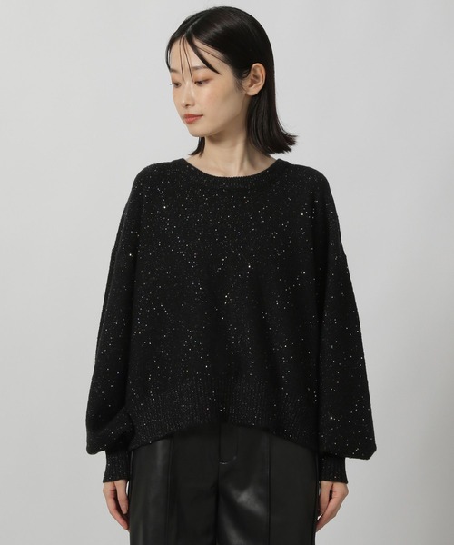 LAKOLE（ラコレ）の「スパンコールニットプルオーバー / 146745（ニット/セーター・レディース・アイボリー/ブラック/ブルー・FREE）」の20枚目の写真