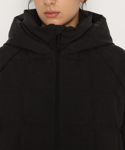 DANTONダントンSQUARE QUILTED DOWN JACKETブラック DANTON（ダントン）の「WOMEN'S WOOL LIKE POLYESTER SQUARE