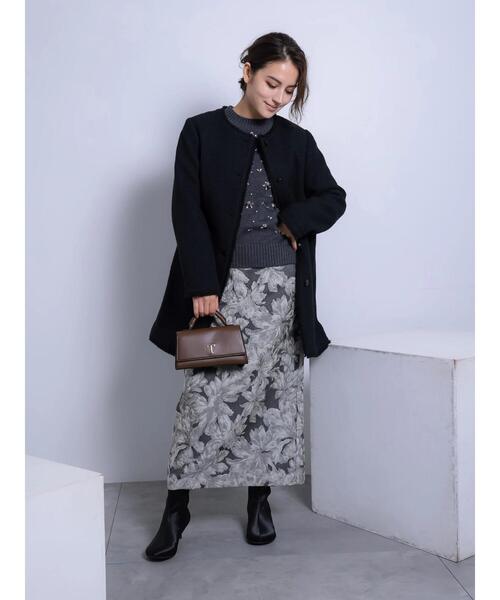 Te chichi CLASSIC（テチチクラシック）の「ネコアシツィードクラシカルコート（その他アウター・レディース・ブラック/ネイビー・F）」の12枚目の写真