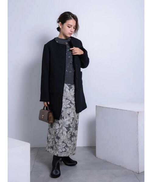 Te chichi CLASSIC（テチチクラシック）の「ネコアシツィードクラシカルコート（その他アウター・レディース・ブラック/ネイビー・F）」の13枚目の写真