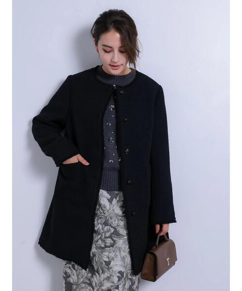 Te chichi CLASSIC（テチチクラシック）の「ネコアシツィードクラシカルコート（その他アウター・レディース・ブラック/ネイビー・F）」の15枚目の写真