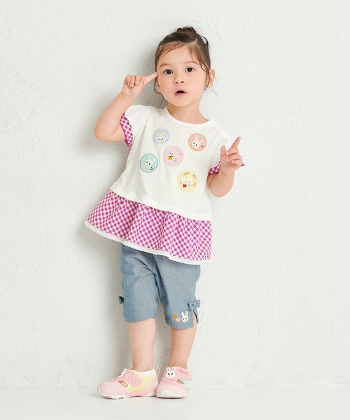 MIKI HOUSE（ミキハウス）の「ダブルラッセル セカンドベビーシューズ（スニーカー・キッズ・ピンク/マルチ・15.5cm/15cm/14.5cm/14cm/13.5/13cm）」の20枚目の写真