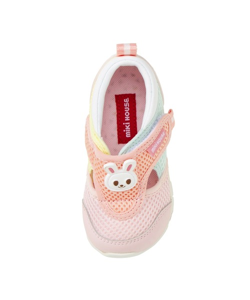 MIKI HOUSE（ミキハウス）の「ダブルラッセル セカンドベビーシューズ（スニーカー・キッズ・ピンク/マルチ・15.5cm/15cm/14.5cm/14cm/13.5/13cm）」の11枚目の写真