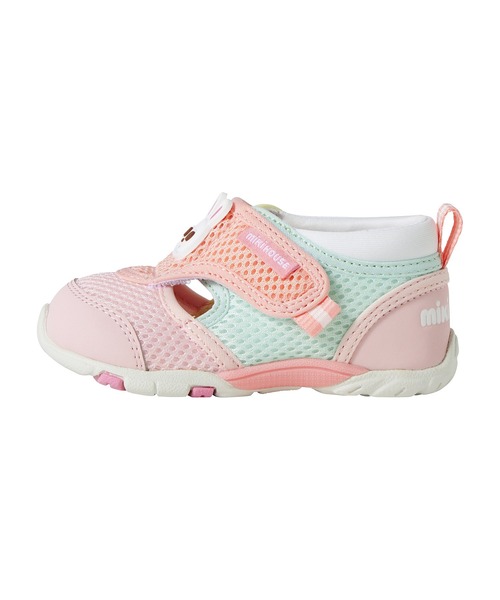 MIKI HOUSE（ミキハウス）の「ダブルラッセル セカンドベビーシューズ（スニーカー・キッズ・ピンク/マルチ・15.5cm/15cm/14.5cm/14cm/13.5/13cm）」の14枚目の写真