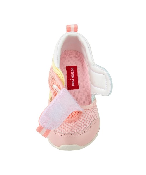 MIKI HOUSE（ミキハウス）の「ダブルラッセル セカンドベビーシューズ（スニーカー・キッズ・ピンク/マルチ・15.5cm/15cm/14.5cm/14cm/13.5/13cm）」の10枚目の写真