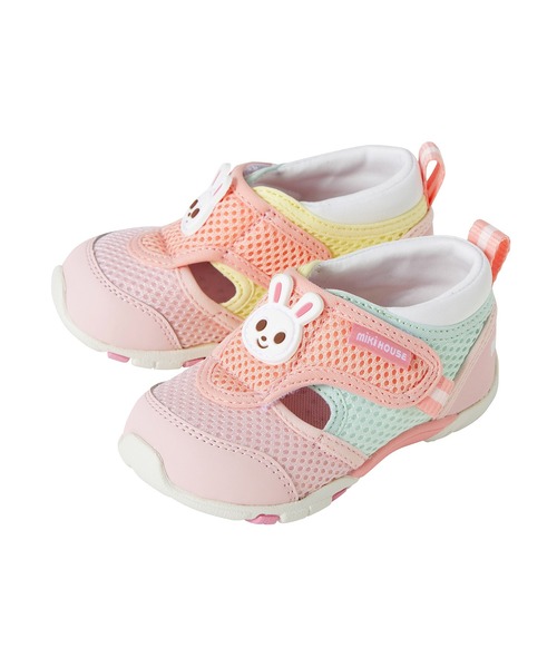 MIKI HOUSE（ミキハウス）の「ダブルラッセル セカンドベビーシューズ（スニーカー・キッズ・ピンク/マルチ・15.5cm/15cm/14.5cm/14cm/13.5/13cm）」の17枚目の写真