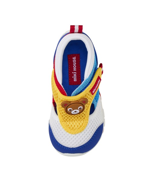 MIKI HOUSE（ミキハウス）の「ダブルラッセル セカンドベビーシューズ（スニーカー・キッズ・ピンク/マルチ・15.5cm/15cm/14.5cm/14cm/13.5/13cm）」の4枚目の写真