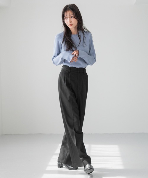 LOWRYS FARM(ローリーズファーム)の「ウールチョウワイドパンツ 150162(その他パンツ・レディース・ブラック/グレー/ネイビー・MEDIUM/LARGE)」の7枚目の写真