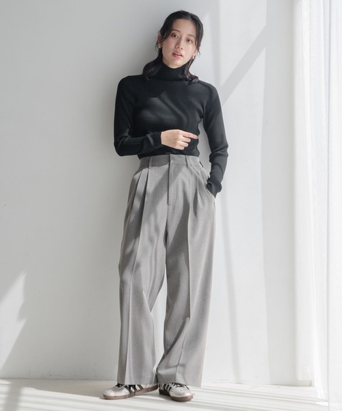 LOWRYS FARM(ローリーズファーム)の「ウールチョウワイドパンツ 150162(その他パンツ・レディース・ブラック/グレー/ネイビー・MEDIUM/LARGE)」の10枚目の写真