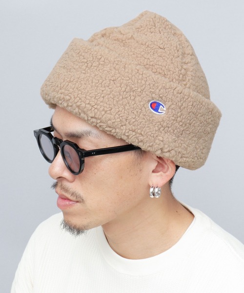 Champion（チャンピオン）の「シープボアワッチ ボリュームシルエット（キャップ・メンズ・グレー/グレイッシュベージュ・FREE）」の7枚目の写真