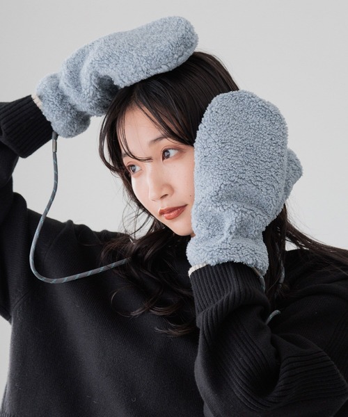 LOWRYS FARM（ローリーズファーム）の「コードツキフェイクファーミトン　 149229（手袋・レディース・アイボリー/ブルー/ブラウン・FREE）」の11枚目の写真