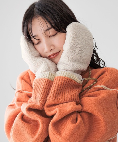 LOWRYS FARM（ローリーズファーム）の「コードツキフェイクファーミトン　 149229（手袋・レディース・アイボリー/ブルー/ブラウン・FREE）」の13枚目の写真