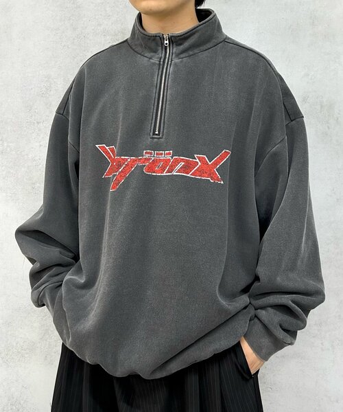 WHO'S WHO gallery（フーズフーギャラリー）の「【UNISEX/ユニセックス】 BRONXハーフジップスウェット（スウェット・レディース・ネイビー/チャコールグレー・FREE）」の8枚目の写真