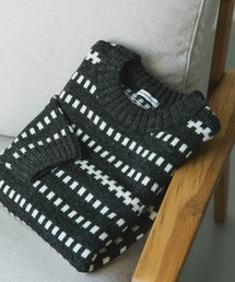 URBAN RESEARCH DOORS | ウールブレンド柄ニットプルオーバー(ニット/セーター)