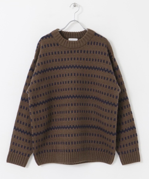 URBAN RESEARCH DOORS(アーバンリサーチドアーズ)の「ウールブレンド柄ニットプルオーバー(ニット/セーター・メンズ・ブラウン系その他/グレー系その他・MEDIUM/LARGE)」の14枚目の写真