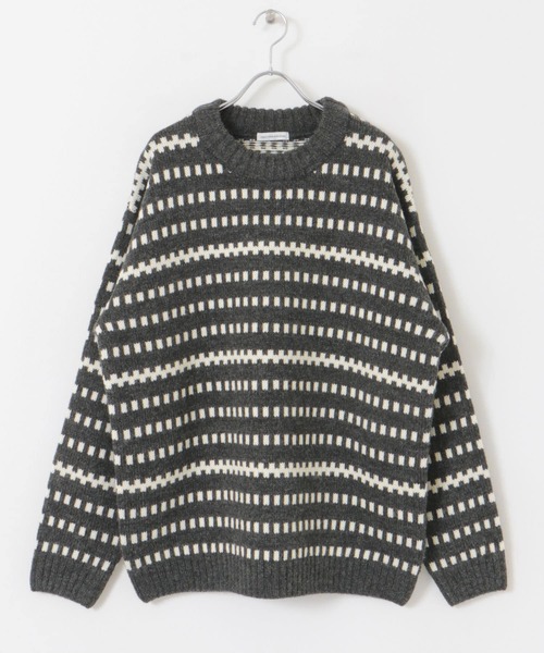 URBAN RESEARCH DOORS(アーバンリサーチドアーズ)の「ウールブレンド柄ニットプルオーバー(ニット/セーター・メンズ・ブラウン系その他/グレー系その他・MEDIUM/LARGE)」の15枚目の写真