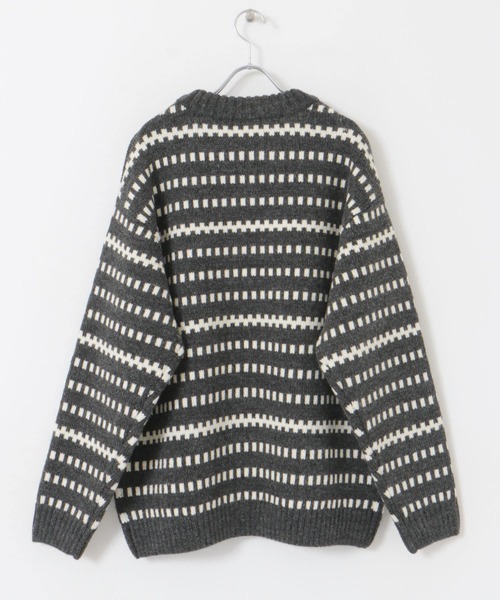 URBAN RESEARCH DOORS(アーバンリサーチドアーズ)の「ウールブレンド柄ニットプルオーバー(ニット/セーター・メンズ・ブラウン系その他/グレー系その他・MEDIUM/LARGE)」の16枚目の写真