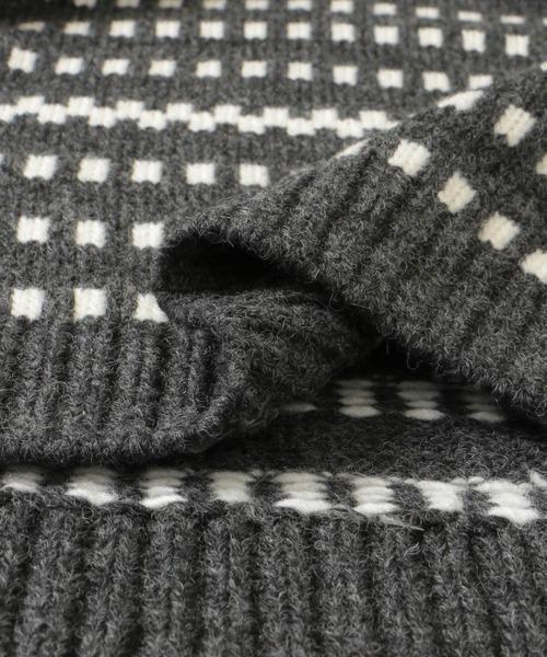 URBAN RESEARCH DOORS(アーバンリサーチドアーズ)の「ウールブレンド柄ニットプルオーバー(ニット/セーター・メンズ・ブラウン系その他/グレー系その他・MEDIUM/LARGE)」の17枚目の写真