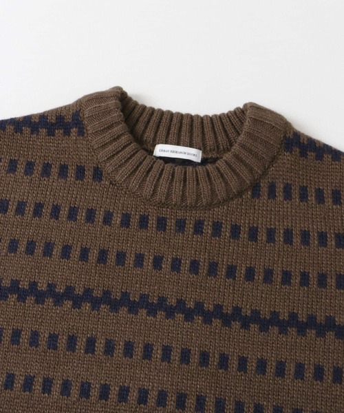 URBAN RESEARCH DOORS(アーバンリサーチドアーズ)の「ウールブレンド柄ニットプルオーバー(ニット/セーター・メンズ・ブラウン系その他/グレー系その他・MEDIUM/LARGE)」の18枚目の写真