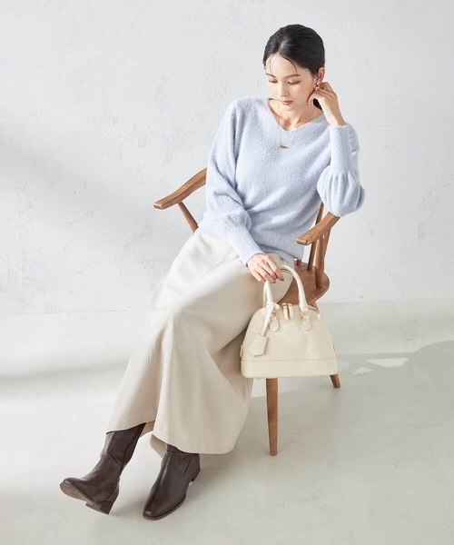 a.v.v（アーヴェヴェ）の「【洗える】ウール調フレアスカート（スカート・レディース・ブラック/グレー系その他・36/40/38/34/42）」の13枚目の写真