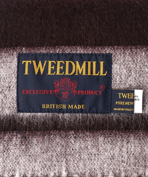 TWEED MILL(ツイードミル)の「【TWEEDMILL/ツイードミル】Lambswool Muffler Border 25(マフラー・メンズ・グレー系その他/ブラウン系その他・FREE)」の4枚目の写真