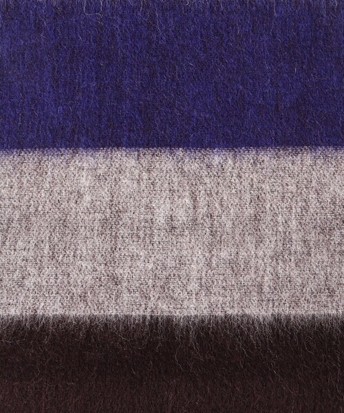 TWEED MILL(ツイードミル)の「【TWEEDMILL/ツイードミル】Lambswool Muffler Border 25(マフラー・メンズ・グレー系その他/ブラウン系その他・FREE)」の5枚目の写真