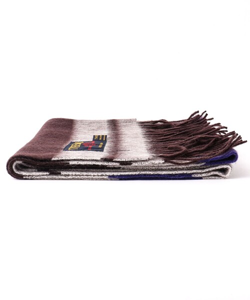 TWEED MILL(ツイードミル)の「【TWEEDMILL/ツイードミル】Lambswool Muffler Border 25(マフラー・メンズ・グレー系その他/ブラウン系その他・FREE)」の7枚目の写真