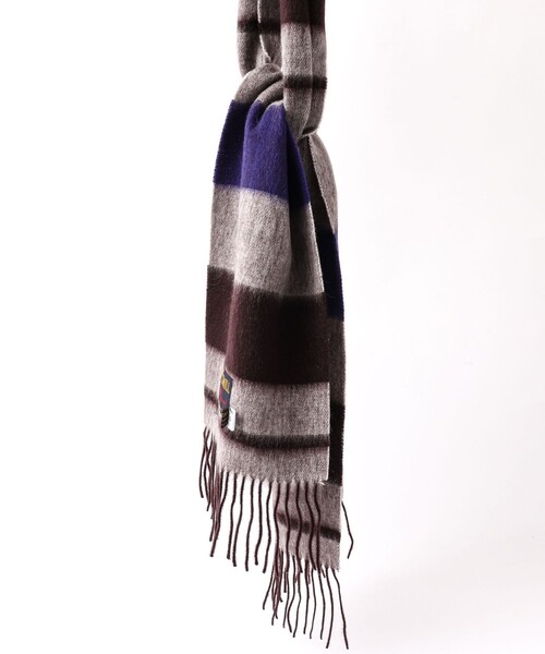 TWEED MILL(ツイードミル)の「【TWEEDMILL/ツイードミル】Lambswool Muffler Border 25(マフラー・メンズ・グレー系その他/ブラウン系その他・FREE)」の12枚目の写真