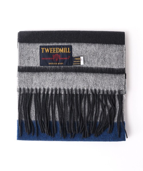 TWEED MILL(ツイードミル)の「【TWEEDMILL/ツイードミル】Lambswool Muffler Border 25(マフラー・メンズ・グレー系その他/ブラウン系その他・FREE)」の17枚目の写真