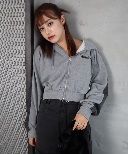 セール】デニム切替ジップパーカー（パーカー）｜ROGER AND RAW