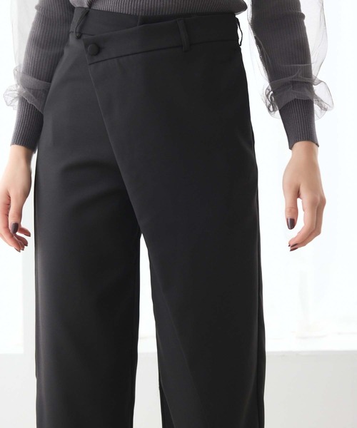 Edit Sheen（エディットシーン）の「ラップワイドパンツ（その他パンツ・レディース・ブラック/グレー・M）」の16枚目の写真